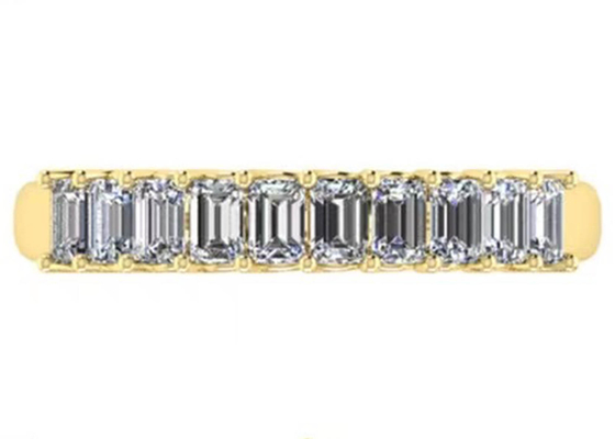10pcs το διαμάντι 18k αυξήθηκε χρυσό δαχτυλίδι 3.0×2.0mm EM που κόπηκε για την επέτειο