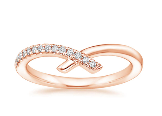 9K αυξήθηκε χρυσά δαχτυλίδια αρραβώνων Moissanite 1.3mm 0.14Carat γύρω από τη μορφή