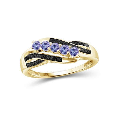 1 καράτι Tanzanite και άσπρο εξαιρετικό ασημένιο δαχτυλίδι αρραβώνων διαμαντιών έμφασης