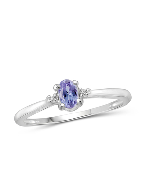 Βασιλιάς 0,18 CT μπλε Tanzanite 925 του Stone πολύτιμων λίθων εξαιρετικό ασημένιο δαχτυλίδι με το κίτρινο χρυσό Prongs 10K δαχτυλίδι
