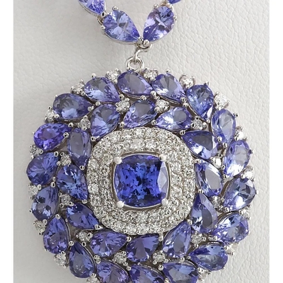 Επικυρωμένος 0,61 Ctw I2/I3 Tanzanite και διαμάντι 14K αυξήθηκε χρυσά σκουλαρίκια
