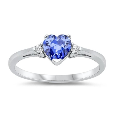 Καράτι Tanzanite 0,925 εξαιρετικό ασημένιο κόσμημα δαχτυλιδιών με την άσπρη έμφαση διαμαντιών
