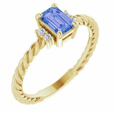 Καράτι Tanzanite 0,925 εξαιρετικό ασημένιο κόσμημα δαχτυλιδιών με την άσπρη έμφαση διαμαντιών