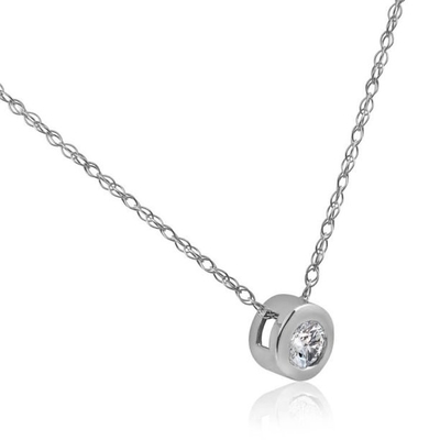 1/4 CT γύρω από Bezel μοναχικών διαμαντιών το περιδέραιο 18 κρεμαστών κοσμημάτων άσπρα χρυσά (4,1) 4,1 αστέρια» 14k από τις 7 αναθεωρήσεις reviews7