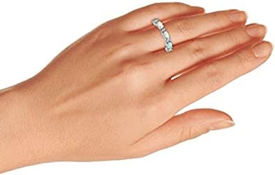 Λεπτό του CZ έμφασης Stackable 1/2 δαχτυλίδι ζωνών αιωνιότητας ωοειδές μπλε ρόδινο δημιουργημένο Opal για τις γυναίκες