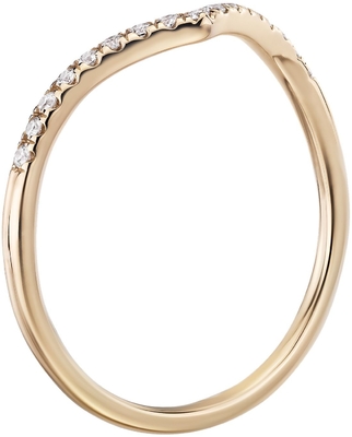Stackable δαχτυλίδι μόδας Sytle καρδιών σιριτιών διαμαντιών στον κίτρινο χρυσό 9K