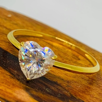 Δαχτυλίδι 1/4 CT TW διαμαντιών γύρω από το κίτρινο χρυσό γαμήλιο δαχτυλίδι 9K