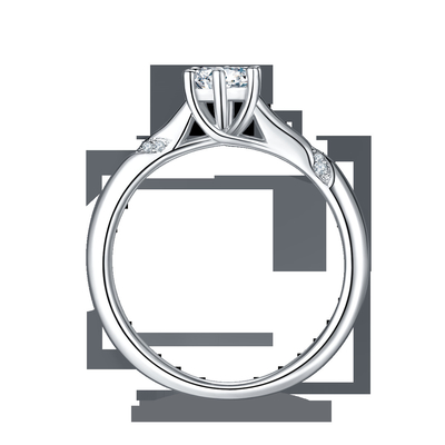 Χονδρικό κόσμημα 925 Moissanite εξαιρετική ασημένια δέσμευση δαχτυλιδιών Moissanite συνήθειας