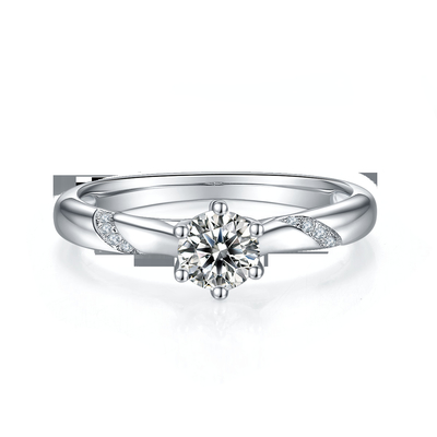 Χονδρικό κόσμημα 925 Moissanite εξαιρετική ασημένια δέσμευση δαχτυλιδιών Moissanite συνήθειας