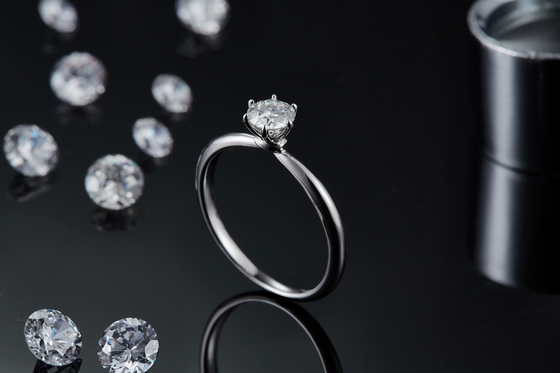 Χονδρικό κόσμημα Moissanite 925 εξαιρετικά ασημένια δαχτυλίδια διαμαντιών Moissanite γαμήλιας δέσμευσης