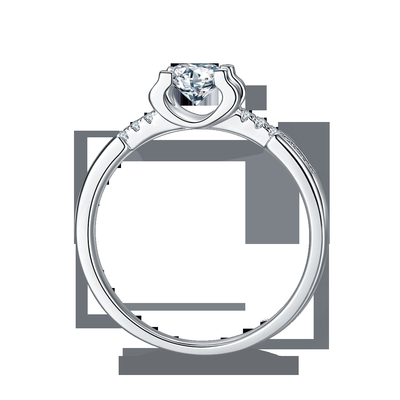 Άσπρο γαμήλιο δαχτυλίδι Sytle CZ συνήθειας Moissanite μινιμαλιστικό για τις γυναίκες