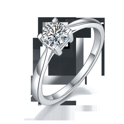 Μοναδικό γαμήλιο δαχτυλίδι αρραβώνων Moissanite περικοπών S925 Ανατολής-Δύσης θέτοντας σμαραγδένιο σύγχρονο