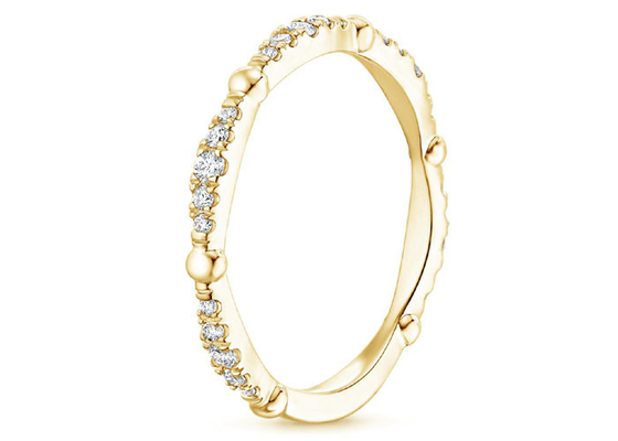 Στρώστε την πλήρη σαφήνεια κοσμήματος 0.67ct GH VS1 διαμαντιών 14K κίτρινη χρυσή