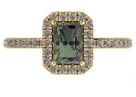 Στερεά χρυσά κοσμήματα OV6X8mm 14K, ορθογώνιο δαχτυλίδι αρραβώνων διαμαντιών 1,3 καρατιού