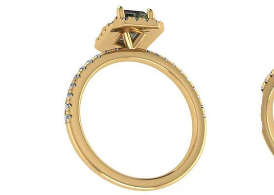Στερεά χρυσά κοσμήματα OV6X8mm 14K, ορθογώνιο δαχτυλίδι αρραβώνων διαμαντιών 1,3 καρατιού