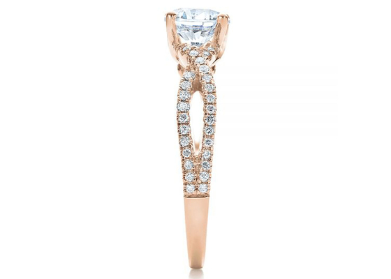 0.8ct φυσικά δαχτυλίδια αρραβώνων 6.0MM διαμαντιών ODM cOem διάστασης