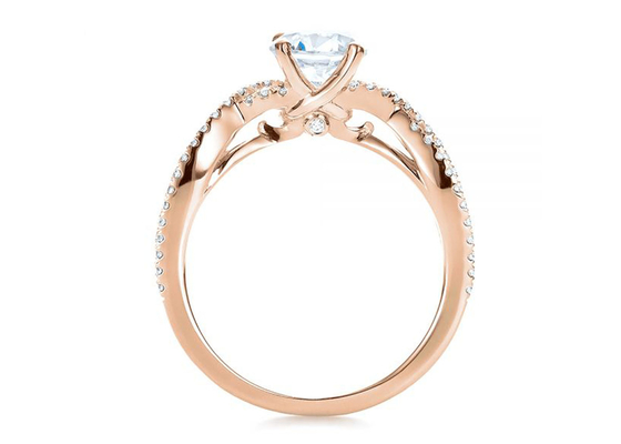 0.8ct φυσικά δαχτυλίδια αρραβώνων 6.0MM διαμαντιών ODM cOem διάστασης