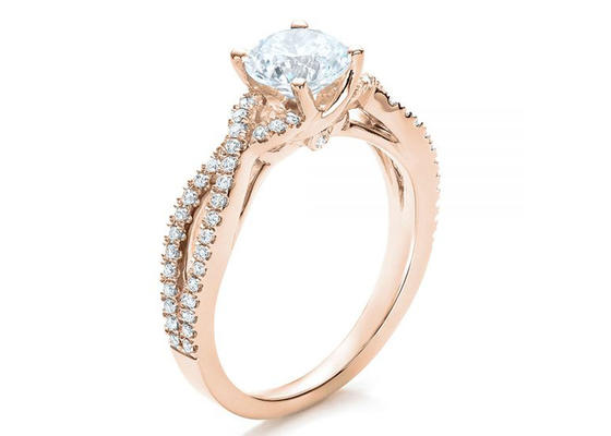 0.8ct φυσικά δαχτυλίδια αρραβώνων 6.0MM διαμαντιών ODM cOem διάστασης