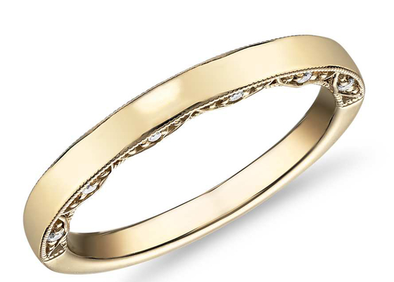 0.12ct μικροσκοπικό κίτρινο χρυσό κόσμημα 14K, ΠΡΏΗΝ ODM περικοπών κίτρινων χρυσών ζωνών διαμαντιών γαμήλιων