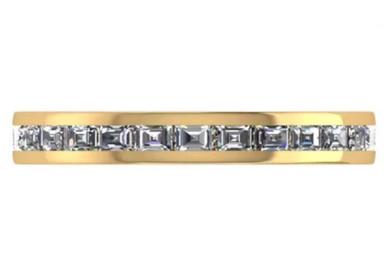 27pcs το διαμάντι 18K αυξήθηκε χρυσό δαχτυλίδι με το ODM cOem 2.0×1.5MM για το δώρο