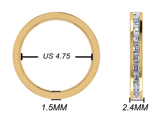 27pcs το διαμάντι 18K αυξήθηκε χρυσό δαχτυλίδι με το ODM cOem 2.0×1.5MM για το δώρο