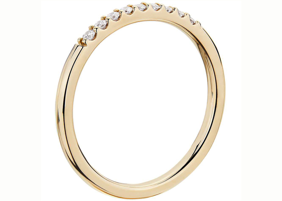 0.44ct το Stackable διαμάντι χτυπά τον κίτρινο χρυσό Fishtail 1.8mm θέτοντας τύπο