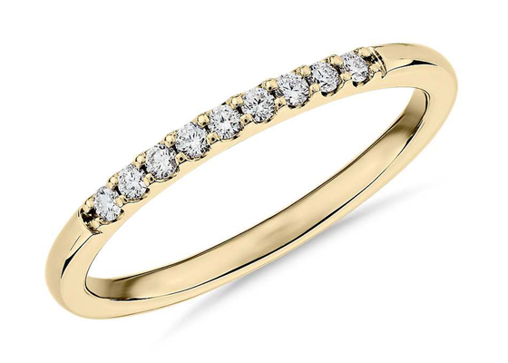 0.44ct το Stackable διαμάντι χτυπά τον κίτρινο χρυσό Fishtail 1.8mm θέτοντας τύπο