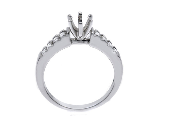 0.2ct 8pcs ημι τοποθετούν τον άσπρο χρυσό υλικό ODM δαχτυλιδιών 14K διαμαντιών για το δώρο