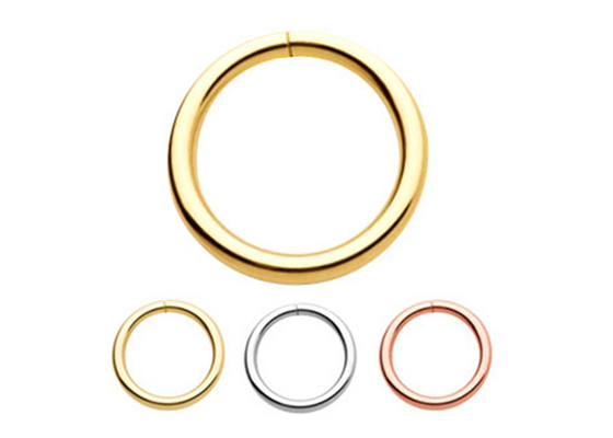 14k χρυσό διαπεραστικό δαχτυλίδι 1/4inches 5/16inches 3/18inches για το χειλικό αυτί μύτης