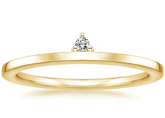 0.02ct 2mm κίτρινος χρυσός θέτοντας τύπος νυχιών δαχτυλιδιών αρραβώνων μοναχικών