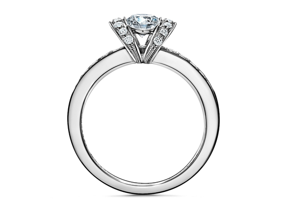 0.78ct καθορισμένη 14K δέσμευσης άσπρη στερεά χρυσή στρογγυλή περικοπή 3MM γαμήλιων δαχτυλιδιών