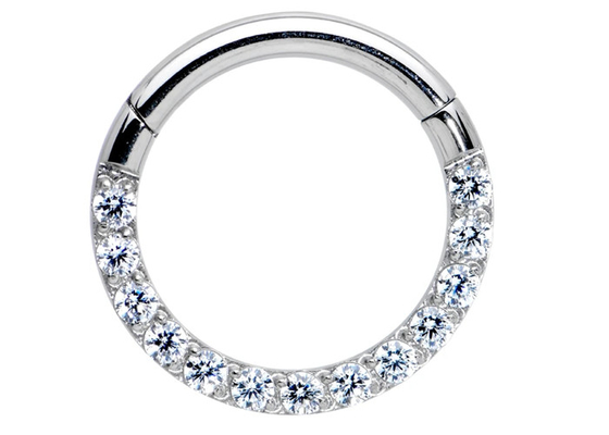 0.1ct διαπεραστικό δαχτυλίδι Tragus διαμαντιών, άσπρο χρυσό δαχτυλίδι εσωτερικό Dia 815mm μύτης