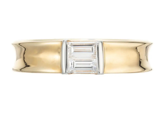 0.58ct 6x4MM γαμήλιο δαχτυλίδι διαμαντιών κοσμημάτων μοναχικών πέτρινο 14K στερεό χρυσό