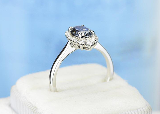 3 σκοτεινό γκρίζο χρώμα 8×10MM δαχτυλιδιών Moissanite καρατιού ωοειδές αυξημένο εργαστήριο μέγεθος