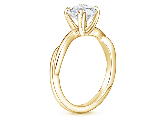 0.8ct αυξημένος εργαστήριο Moissanite cOem ODM δαχτυλιδιών 14K κίτρινος χρυσός υλικός