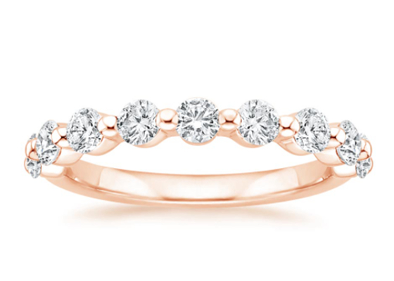 0.9ct που 3MM Moissanite αυξήθηκαν χρυσό δαχτυλίδι, αυξήθηκε χρυσός cOem δαχτυλιδιών κοσμήματος