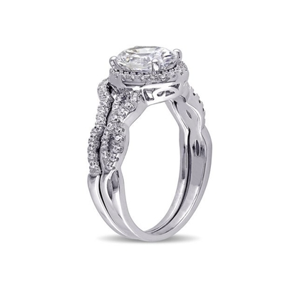 Ωοειδές βάρος δαχτυλιδιών αρραβώνων 0.92ct διαμαντιών περικοπών 18kt άσπρο χρυσό για το ODM γυναικών