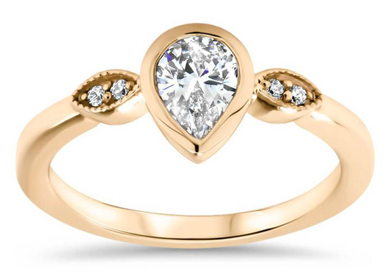 χρυσό Moissanite δαχτυλίδι 0.77carat 10k, χρυσό δαχτυλίδι αρραβώνων 5×7mm μοναχικών διάσταση