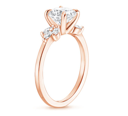 Αυξημένη διάσταση 14K δαχτυλιδιών 0.77ct PS5×7mm Moissanite περικοπών αχλαδιών η εργαστήριο αυξήθηκε χρυσό υλικό