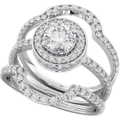 Prong θέτοντας βάρος γαμήλιων δαχτυλιδιών 0.90CT δέσμευσης διαμαντιών