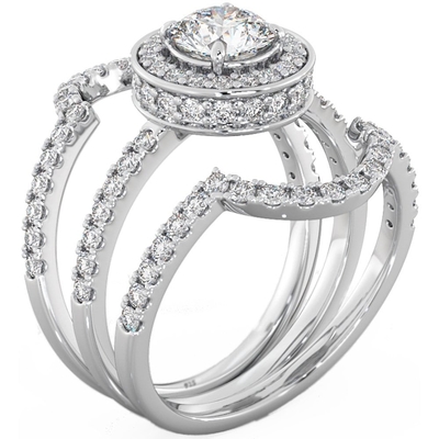 Prong θέτοντας βάρος γαμήλιων δαχτυλιδιών 0.90CT δέσμευσης διαμαντιών