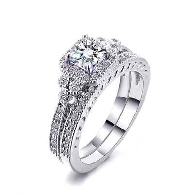 0.62ct δαχτυλίδι διαμαντιών περικοπών πριγκηπισσών 2 καρατιού, δαχτυλίδια αρραβώνων 62PCS Moissanite